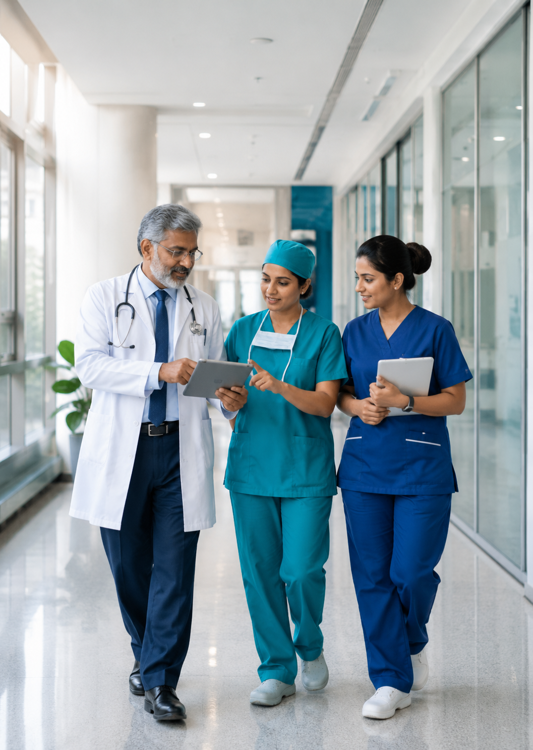 Patient care at Galaxy Multispeciality Hospital